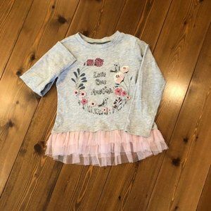 True Craft Long-Sleeve Tulle Ruffle T Girls 3T